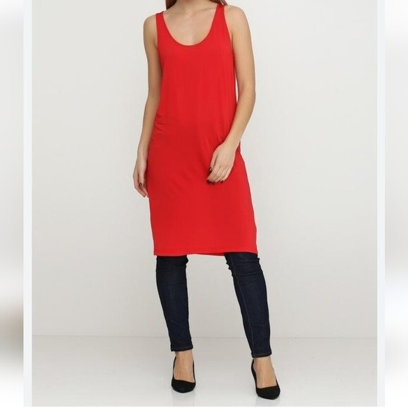 Dresses & Skirts - by Malene Birger | Sleeveless Midi Slip Dress Lightweight Red Size 34 (S)